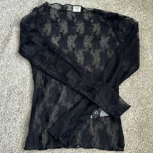 Abercrombie & Fitch sheer black top